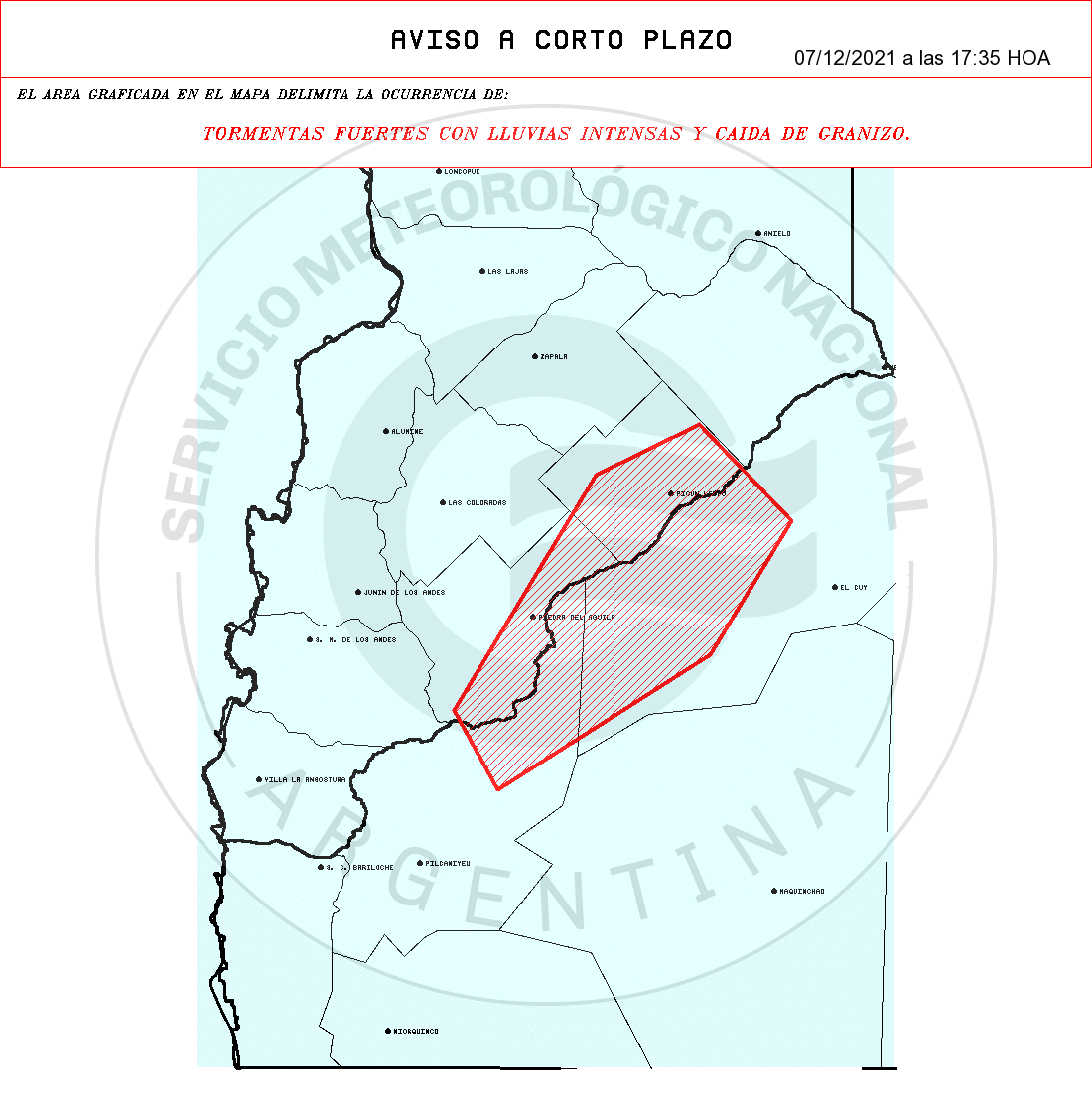 Emiten dos nuevos Avisos Meteorológicos por tormentas fuertes con