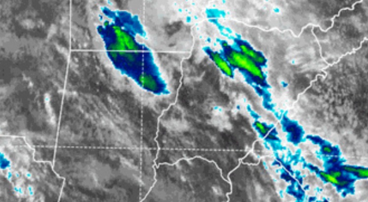 Tormentas fuertes y lluvias intensas con ocasional caída de granizo