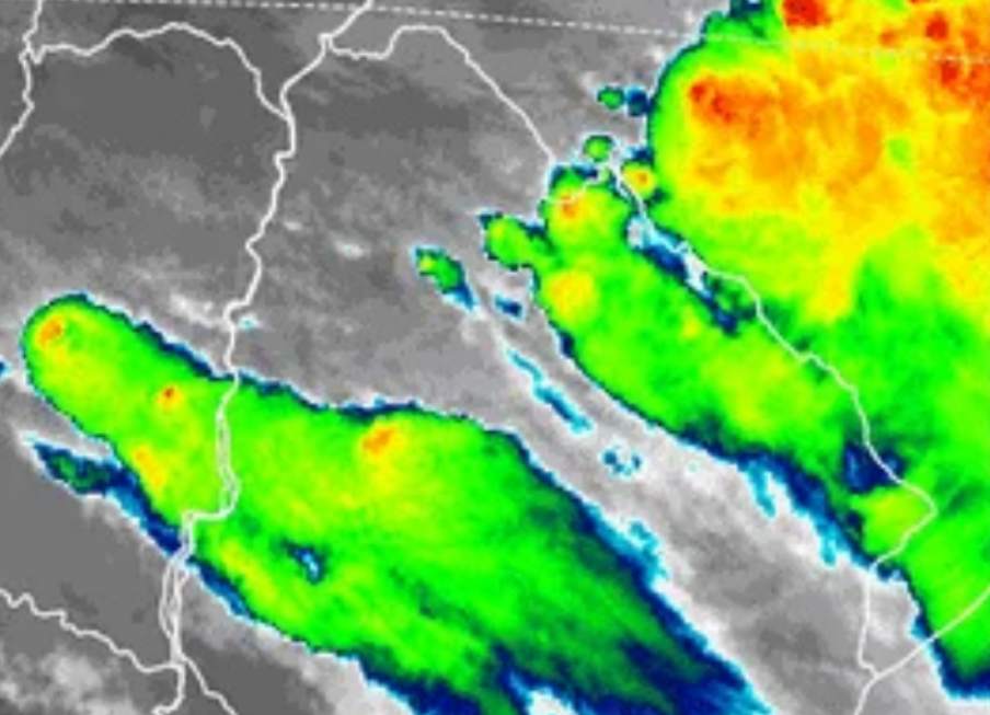 Aviso Meteorológico a muy corto plazo por tormentas fuertes con lluvias