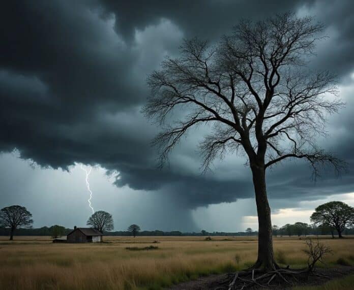 tormentas con vientos fuertes