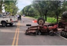 Tragedia en la ruta: un joven murió tras volcar un tractor