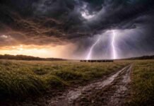 El cielo se oscurece y llegan tormentas fuertes con lluvias intensas y viento