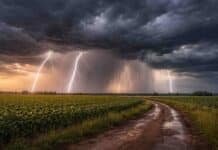 Alerta en 13 provincias por tormentas con lluvias de 30 a 70 mm y ráfagas de hasta 80 km/h