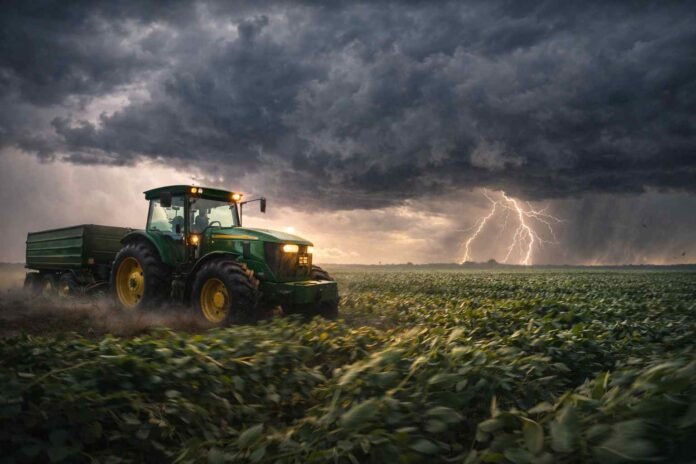 tormenta en el campo