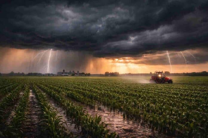 tormentas argentina, lluvias 50 mm, alerta meteorológico, Buenos Aires, Córdoba, La Pampa, clima agro, granizo, ráfagas, pronóstico