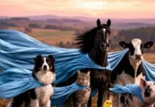 Día del Animal: por qué la nutrición es la clave para que mascotas y animales de producción rindan al máximo Animales de granja en paisaje rural con cielo al atardecer en entorno productivo