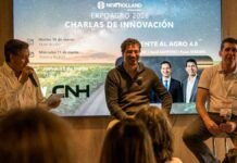 El agro apuesta a la innovación: IA, biotecnología y startups marcan el rumbo en Expoagro 2026 Panel de especialistas en charlas de innovación durante Expoagro 2026 con foco en tecnología, inteligencia artificial y biotecnología aplicada al agro