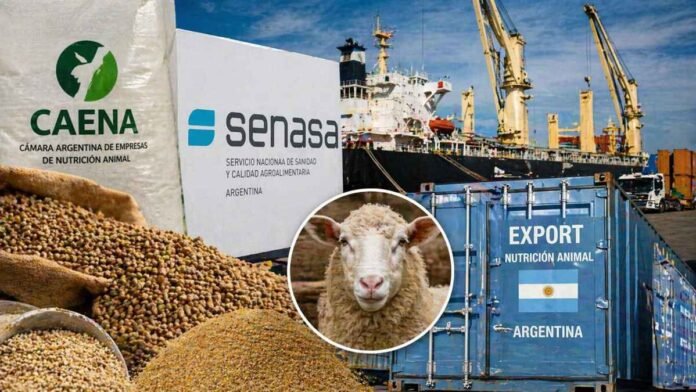 Exportación de productos de nutrición animal en Argentina con buque, contenedores y producción agropecuaria