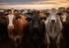 Novillo Mercosur: subas en Argentina y Brasil y una brecha de precios que vuelve a ampliarse Novillos del Mercosur de distintas razas (Hereford, Angus y Brahman) en primer plano dentro de un rodeo, en campo abierto con luz natural y cielo parcialmente nublado.