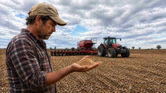 Productor analiza semillas de trigo antes de la siembra en la región núcleo en la campaña 2026/27