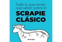 Alerta sanitaria por scrapie: confirman casos en ovinos y activan control obligatorio Ilustración de ovino completo con esquema del sistema nervioso explicando scrapie clásico en contexto de alerta sanitaria en Argentina