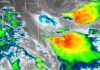 ⚠️ 8 avisos meteorológicos por tormentas fuertes: lluvias intensas y posible granizo en Buenos Aires Imagen satelital de tormentas intensas sobre Argentina con núcleos convectivos activos y alta actividad meteorológica según el SMN