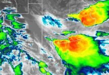 ⚠️ 8 avisos meteorológicos por tormentas fuertes: lluvias intensas y posible granizo en Buenos Aires Imagen satelital de tormentas intensas sobre Argentina con núcleos convectivos activos y alta actividad meteorológica según el SMN