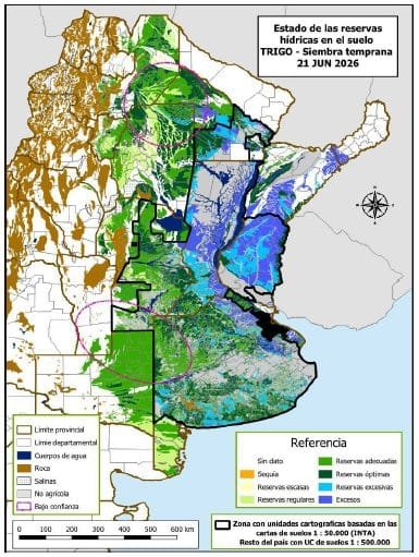 Estado de las reservas de agua en el suelo