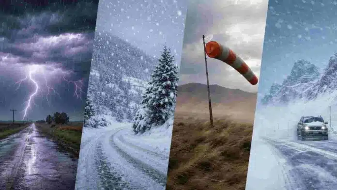 alerta-tormentas-nevadas-vientos-fuertes-argentina-junio-2026 Tormentas con relámpagos, nevadas intensas y fuertes vientos en distintas regiones de Argentina bajo alertas meteorológicas emitidas por el Servicio Meteorológico Nacional.