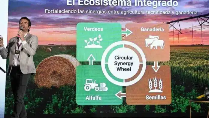 Disertación sobre integración entre agricultura tecnificada y ganadería durante el Congreso Maizar.