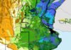Excesos hídricos dominan el Litoral y persisten en el centro y este de Buenos Aires Mapa de reservas de agua útil en el suelo de Argentina elaborado por la Oficina de Riesgo Agropecuario (ORA), con zonas de déficit, condiciones adecuadas y exceso hídrico representadas mediante distintos colores.