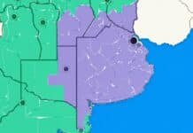 Niebla densa esta mañana: el SMN advirtió a cinco provincias Mapa de Argentina con alerta meteorológica por niebla emitida por el Servicio Meteorológico Nacional. Las áreas resaltadas indican las regiones donde se prevén bancos de niebla que podrían reducir significativamente la visibilidad y afectar la circulación.