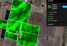 Malezas resistentes ponen en jaque la campaña de trigo y cebada antes de la siembra Mapa digital de potencial productivo por ambientes generado con xarvio Field Manager, mostrando variabilidad intra-lote y zonas de rendimiento en un establecimiento agrícola argentino