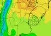 Frente de tormenta y heladas en el área agrícola hasta fin de junio Mapa de pronóstico de precipitaciones para Argentina y países limítrofes, con áreas de mayores acumulados sobre la cordillera y el oeste del país, y lluvias más moderadas en la región pampeana, el Litoral y Uruguay.
