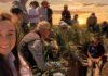 Norpatagonia, la región de riego que Aapresid compara con el cinturón maicero de Estados Unidos Técnicos y productores recorren un cultivo y observan el suelo durante una jornada técnica a campo al atardecer.