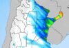 Qué tiempo se viene hasta el 13 de julio: nieve en la Patagonia, lluvias en el Litoral y heladas en el centro Mapa de pronóstico de lluvias para Argentina con escala de colores que muestra la distribución prevista de precipitaciones, destacando los mayores acumulados sobre el noreste y el este del país.
