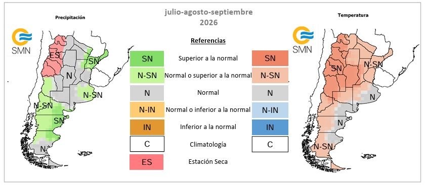 mapa de lluvias y temperaturas