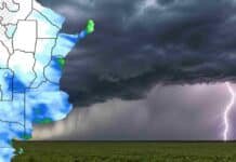 Pronóstico de lluvias hasta el 7 de septiembre Pronóstico de lluvias en Argentina hasta el 7 de septiembre, con mapa de precipitaciones y tormenta eléctrica sobre un campo