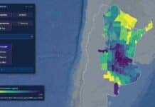 Una nueva herramienta mide cómo El Niño impacta al maíz, la soja y otros cuatro cultivos Mapa interactivo de AgroENSO con rendimientos promedio de maíz por departamento en Argentina y controles para comparar fases de El Niño, La Niña y condiciones neutrales.