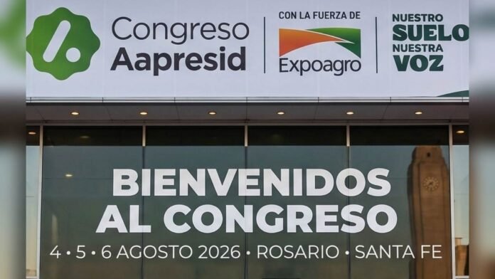 congreso-aapresid-2026-rosario Entrada al Congreso Aapresid 2026, realizado del 4 al 6 de agosto en Rosario, Santa Fe.