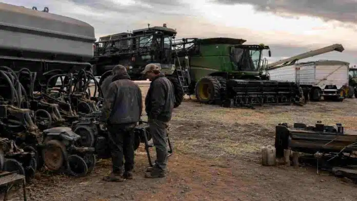 contratistas-rurales-maquinaria-agricola-rentabilidad-argentina-2026 Contratistas rurales revisan maquinaria agrícola al finalizar la campaña 2025/26, en un contexto de costos crecientes y menor rentabilidad en Argentina.