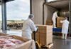 China concentra el 53% de la carne argentina y las exportaciones crecen en volumen y valor Operarios cargan cajas de carne bovina en un transporte refrigerado para exportación desde una planta frigorífica argentina.