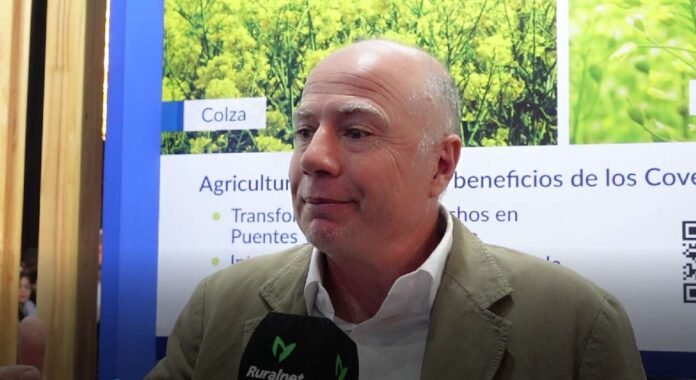 Jorge Bassi, de Bunge Argentina, durante la entrevista con Ruralnet sobre colza, cártamo y camelina en el Congreso AAPRESID 2026