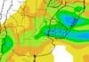 El campo espera a Santa Rosa: el informe agroclimático anticipa un arranque frío y seco Mapa del pronóstico de lluvias para la Argentina y países limítrofes entre el jueves 27 y el sábado 29 de agosto