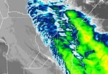 Activan un aviso por tormentas fuertes en Santa Fe, Corrientes y Entre Ríos Imagen satelital muestra el avance de tormentas fuertes sobre Santa Fe, Corrientes y Entre Ríos.