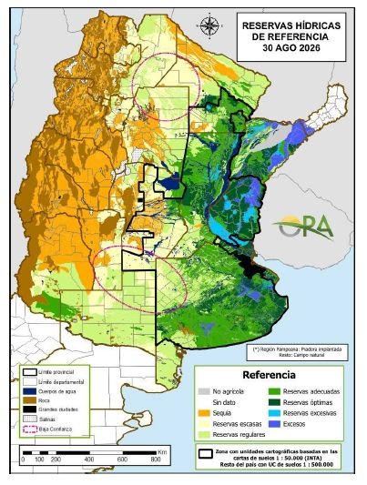 Estado actual para una pradera de referencia o campo natural