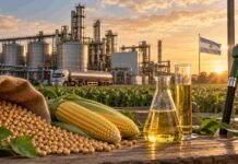 La Bolsa de Cereales de Córdoba pidió que el Congreso no demore la nueva ley de biocombustibles Producción de biocombustibles en Argentina a partir de soja y maíz, con planta industrial, materias primas agrícolas y combustible procesado.