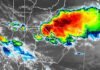 El SMN emite siete avisos en cinco provincias: dónde se esperan tormentas severas este lunes Imagen satelital con nubosidad de gran desarrollo sobre el noreste argentino y países limítrofes