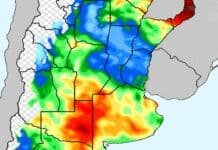 Lluvias hasta el 12 de octubre: dónde se esperan los mayores acumulados Mapa de distribución de las lluvias previstas hasta el 12 de octubre en el centro y norte de Argentina