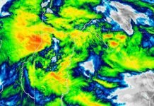 Cinco avisos por tormentas fuertes: avanzan granizo y ráfagas sobre tres provincia Mapa satelital de tormentas fuertes con lluvias intensas, granizo y ráfagas sobre Buenos Aires, Entre Ríos y La Pampa