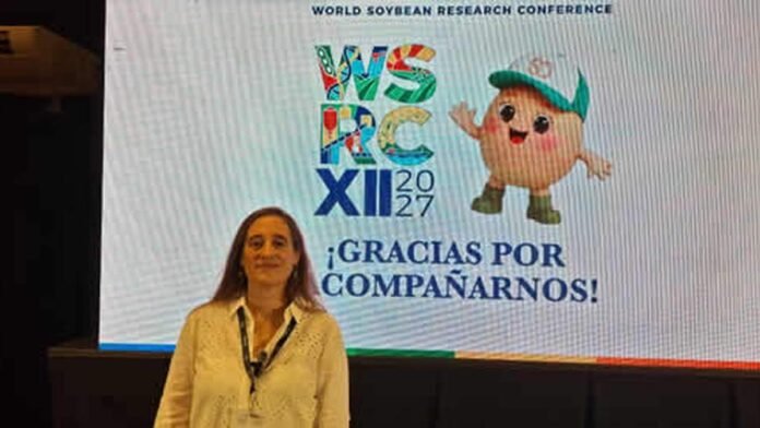 Presentación de la XII Conferencia Mundial de la Soja 2027 en Rosario, con referentes de ACSOJA durante la difusión del evento internacional.