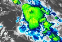 Santa Fe, Entre Ríos, Córdoba y Santiago del Estero bajo fuertes tormentas con granizo Imagen satelital de tormentas fuertes con lluvias intensas y posible granizo sobre sectores de Santa Fe, Entre Ríos, Córdoba y Santiago del Estero.