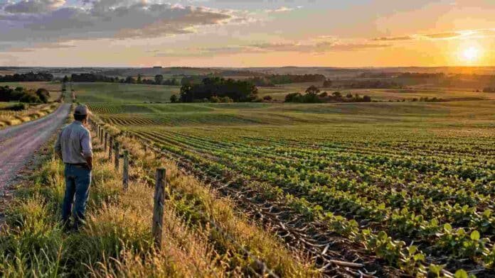 financiamiento-campana-agricola-2026-2027-ruralnet Productor observando un lote agrícola en Córdoba, en una imagen vinculada al costo de los arrendamientos para la campaña 2026/27.