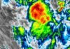 El NEA bajo alertas por tormentas: Misiones concentra el mayor riesgo y prevén hasta 90 mm Imagen satelital de las 6:00 del viernes 9 de octubre de 2026 que muestra núcleos de tormentas con gran desarrollo nuboso.