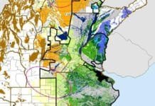 El Niño alcanza una intensidad excepcional: lluvias de 534 mm, crecida del Paraná y excesos de agua en el Litoral Mapa de reservas hídricas del suelo en Argentina que muestra excesos de humedad en el Litoral y condiciones deficitarias en otras regiones agrícolas durante El Niño 2026.