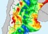 Pronóstico de lluvias hasta el 19 de octubre: las precipitaciones se extienden por gran parte del país Mapa del INTA con el pronóstico de precipitación acumulada en Argentina y distribución estimada de lluvias por regiones.