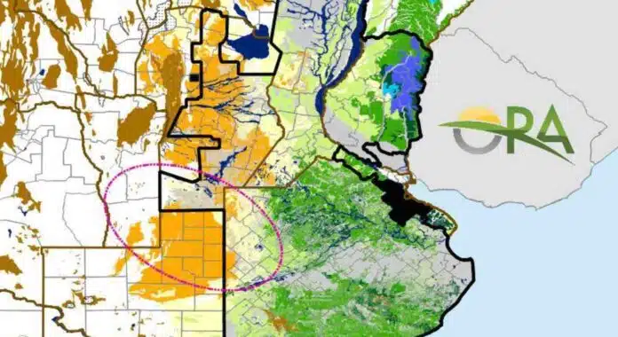 reservas-agua-suelo-4-octubre-ruralnet Mapa del estado de las reservas de agua en el suelo al 4 de octubre en las principales regiones productivas de Argentina.