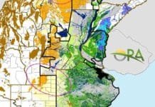 Crecen los excesos de agua en Corrientes y Entre Ríos: el Uruguay superó la cota de evacuación Mapa de la Oficina de Riesgo Agropecuario (ORA) sobre las reservas de agua en el suelo al 12 de octubre de 2026, con excesos hídricos en Corrientes y Entre Ríos y zonas con déficit en el norte de la región triguera argentina.