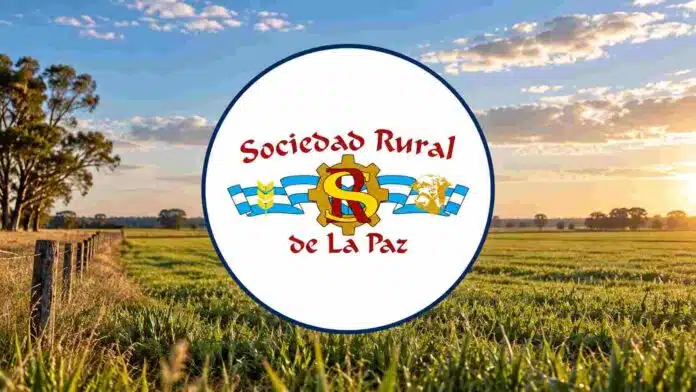 sociedad-rural-la-paz-entre-rios Logo de la Sociedad Rural de La Paz sobre un paisaje rural entrerriano, imagen ilustrativa de la entidad agropecuaria.