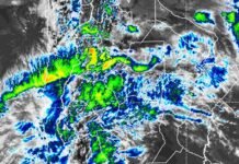 Se intensifica el tiempo adverso: tormentas en Formosa y hasta 40 cm de nieve en tres provincias Imagen satelital muestra un sistema de tormentas sobre Argentina con núcleos de mayor intensidad en distintas regiones del país.